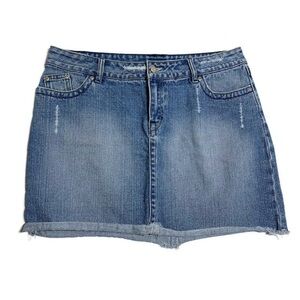 Kenzie jean mini skirt